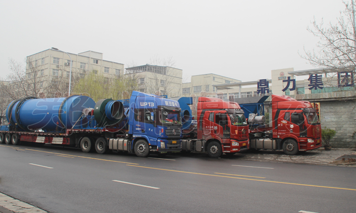 出口哈薩克斯坦的煤泥烘干設備發貨現場