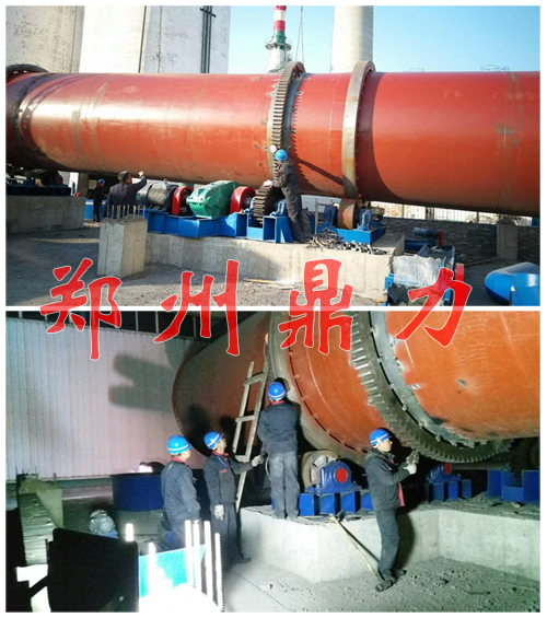 河北藥渣烘干機安裝現場