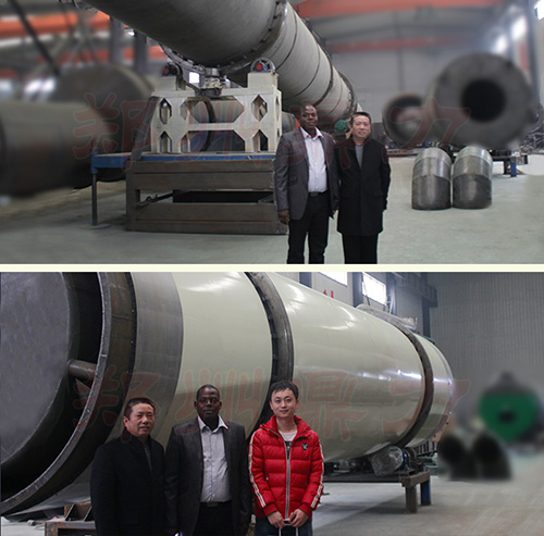 科特迪瓦客戶考察有機肥制粒生產線