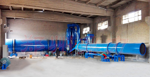 寧夏噴漿玉米皮烘干設備安裝現場